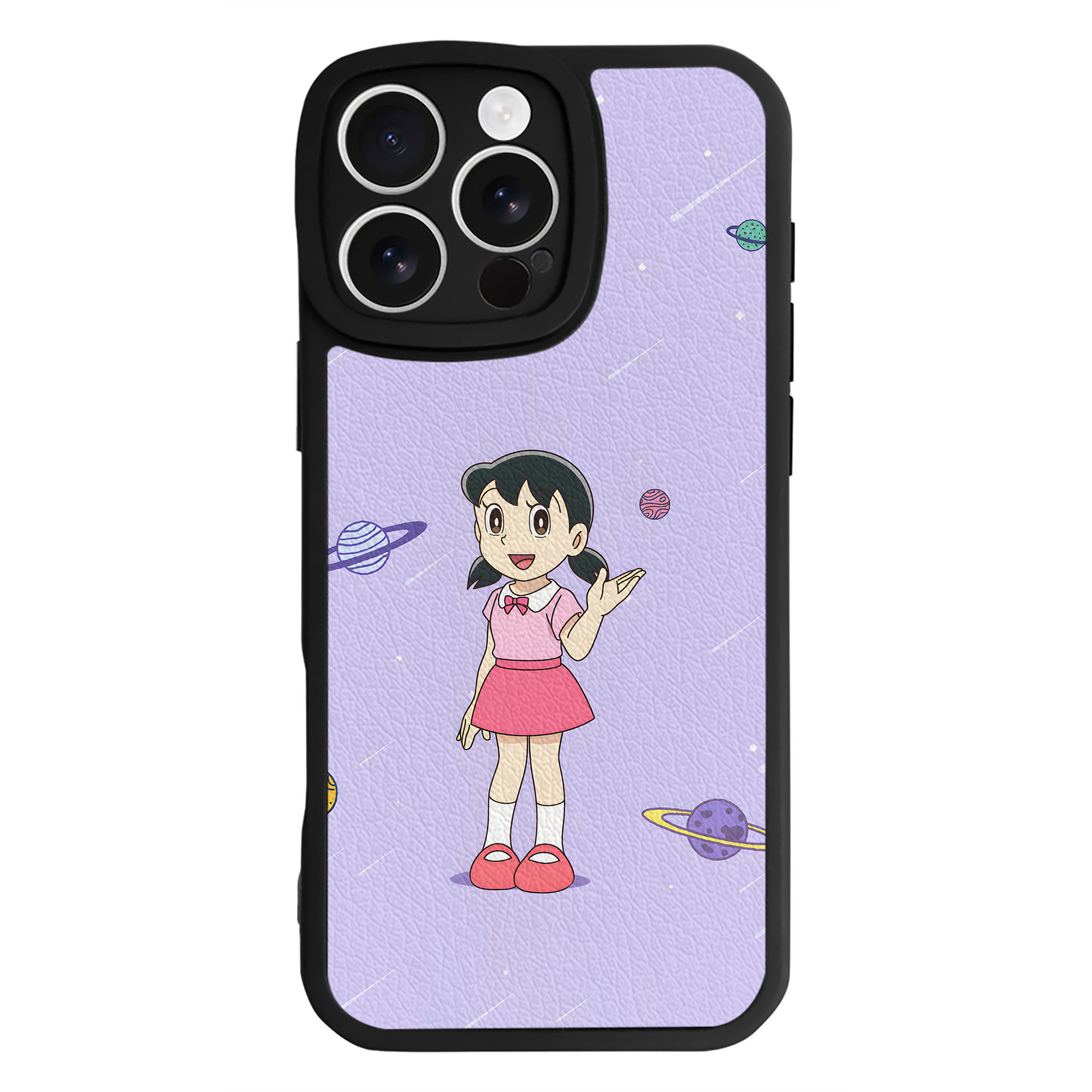 （画像用） ドラえもん Doraemon 【iPhone 16シリーズ対応】シリコンスマホケース（レザー調） 材質：シリコン